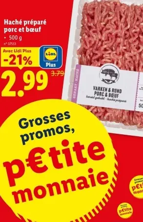 Offre: Haché préparé porc et bœuf