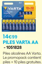 Offre: Piles Varta AA