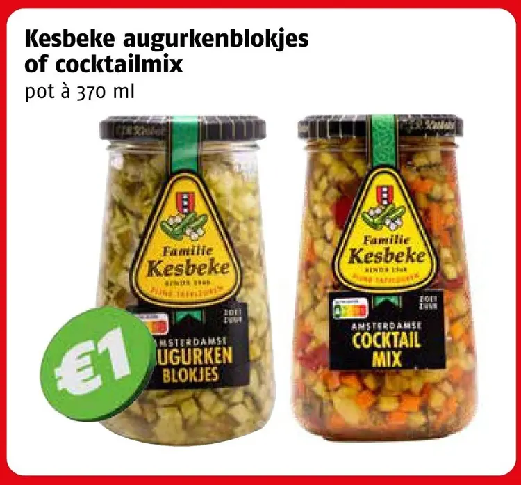 Aanbieding: Augurkenblokjes of cocktailmix