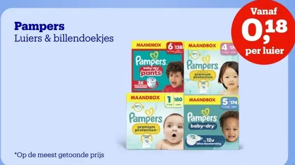 Aanbieding: Pampers Luiers & billendoekjes