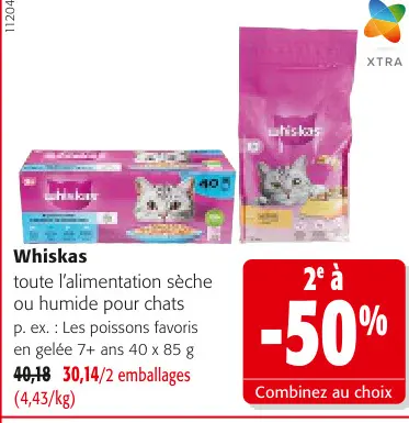 Offre: Toute l'alimentation sèche ou humide pour chats