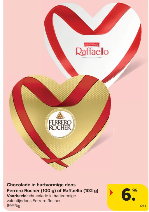 Promotie: Chocolade in hartvormige doos Ferrero Rocher