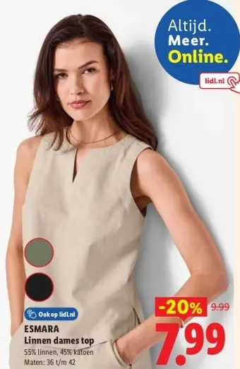 Aanbieding: Linnen dames top