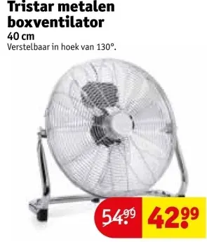 Aanbieding: Metalen boxventilator