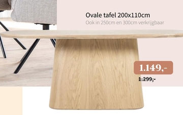 Aanbieding: Ovale tafel