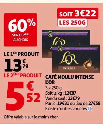 Offre: Café moulu intense