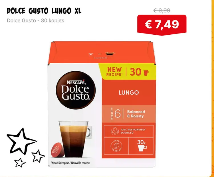 Aanbieding: Dolce gusto lungo xl