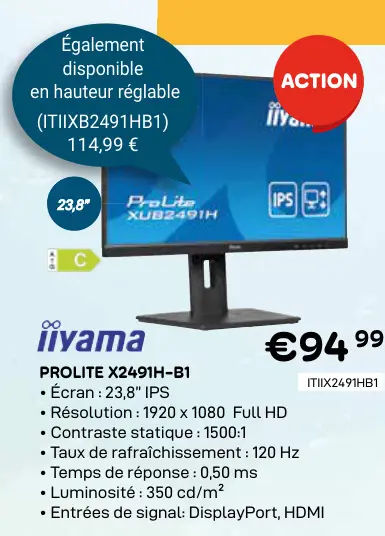 Offre: Prolite x2491h-b1