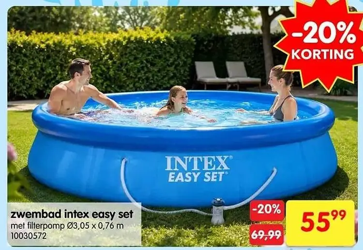 Promotie: zwembad intex easy set