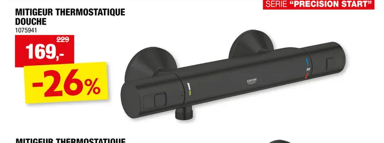 Offre: GROHE Precision Start thermostat de douche noir