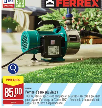Offre: Pompe d'eaux pluviales