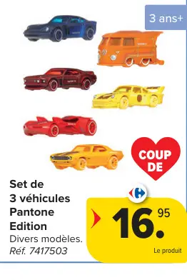 Offre: Set de 3 véhicules Pantone Edition