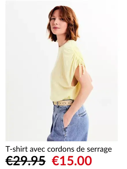 Offre: T-shirt avec cordons de serrage