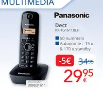Aanbieding: Panasonic Dect KX-TG1611BLH