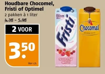 Aanbieding: Houdbare Chocomel, Fristi of Optimel