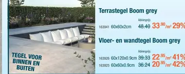Aanbieding: Terrastegel Boom grey