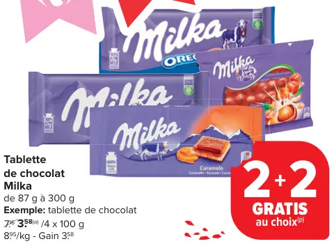 Offre: Tablette de chocolat