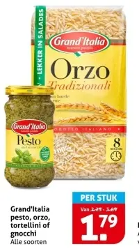 Aanbieding: Grand'Italia pesto, orzo, tortellini of gnocchi