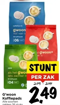 Aanbieding: G'woon Koffiepads