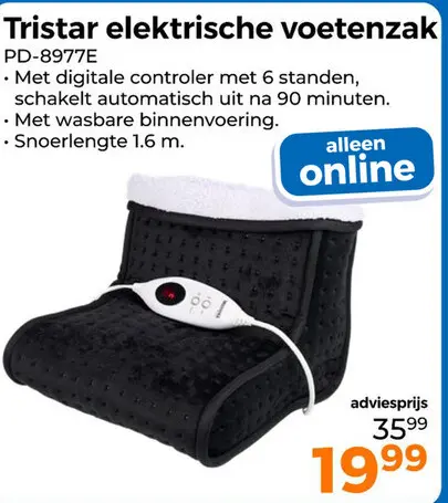 Aanbieding: Tristar elektrische voetenzak