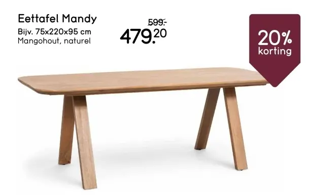 Aanbieding: Eettafel Mandy
