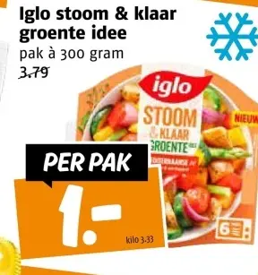Aanbieding: Iglo stoom & klaar groente idee