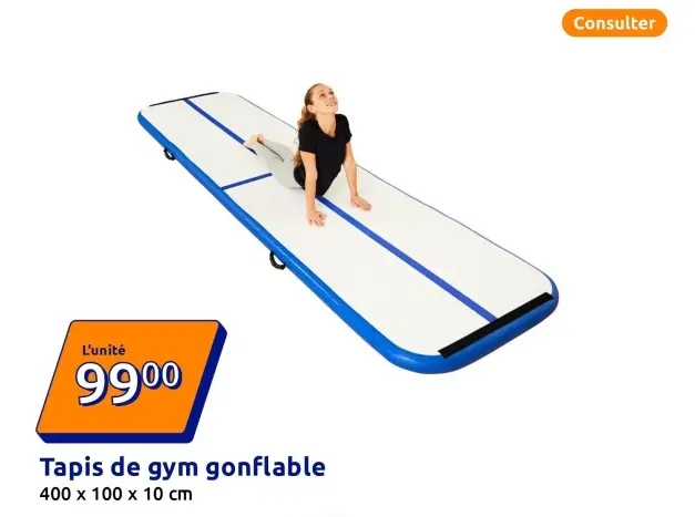 Offre: Tapis de gym gonflable