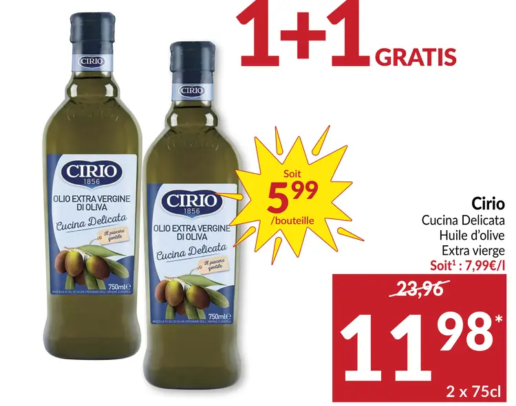 Offre: Olio Extra Vergine Di Oliva Cucina Delicata