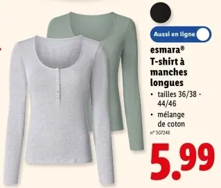 Offre: T-shirt à manches longues