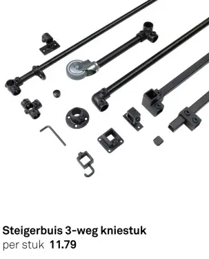 Aanbieding: Steigerbuis 3-weg kniestuk