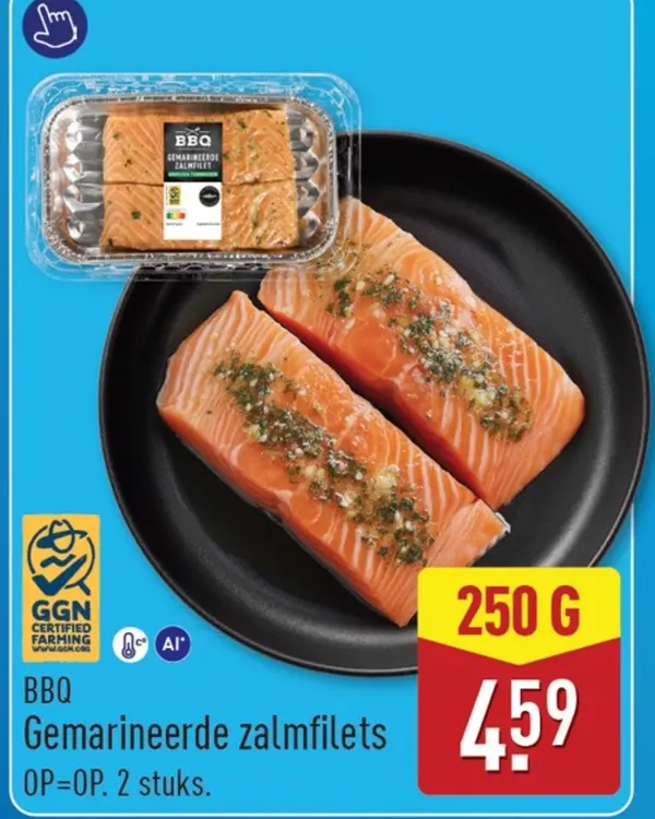 Aanbieding: BBQ Gemarineerde zalmfilets