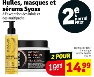 Offre: Huiles, masques et sérums