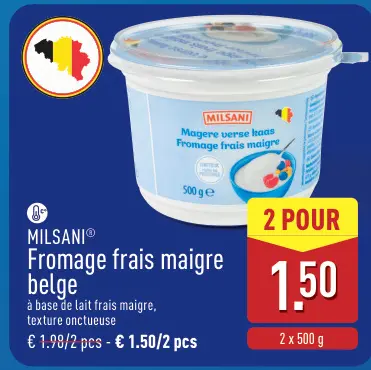 Offre: Fromage frais maigre belge