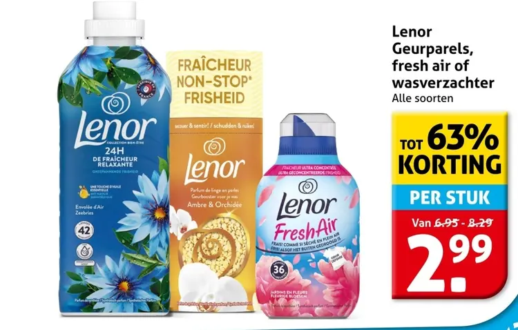 Aanbieding: Lenor Geurparels, fresh air of wasverzachter