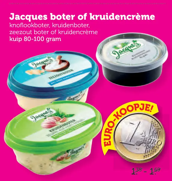 Aanbieding: Jacques boter of kruidencrème