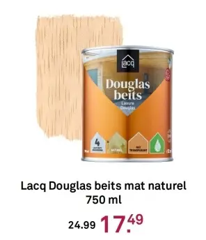 Aanbieding: Douglas beits mat naturel
