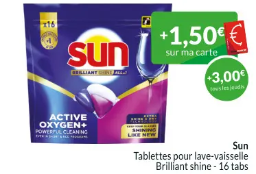 Offre: Tablettes pour lave-vaisselle Brilliant shine