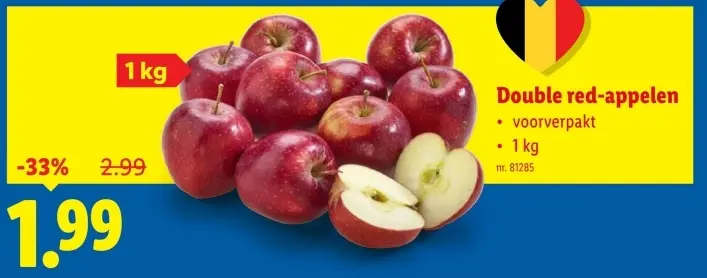Aanbieding: Double red-appelen