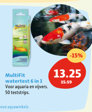 Aanbieding: MultiFit watertest 6 in 1 Voor aquaria en vijvers