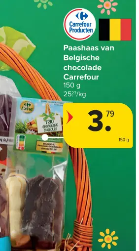 Promotie: Paashaas van Belgische chocolade