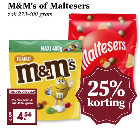 Aanbieding: M&M's of Maltesers