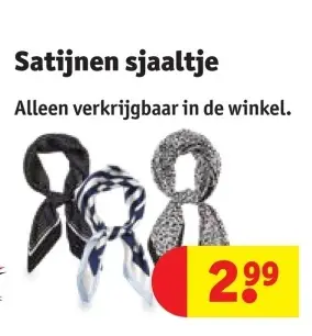 Promotie: Satijnen sjaaltje