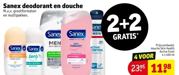 Aanbieding: deodorant en douche