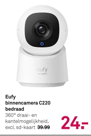 Aanbieding: binnencamera C220 bedraad