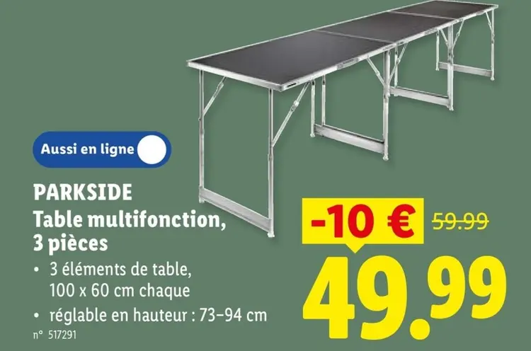 Offre: Table multifonction