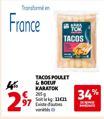 Offre: Tacos poulet & boeuf