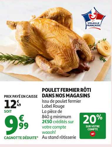 Offre: Poulet fermier rôti