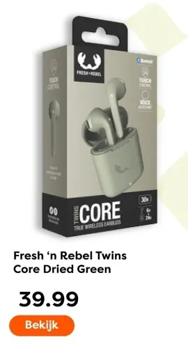 Aanbieding: Fresh 'n Rebel Twins Core Dried Green