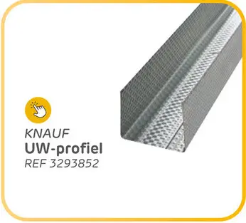 Aanbieding: Knauf - Liggend profiel UW 50 - Gegalvaniseerd staal - 2000x50x40x0,6 mm