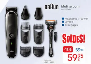 Offre: BRAUN Multigroom MGK5360